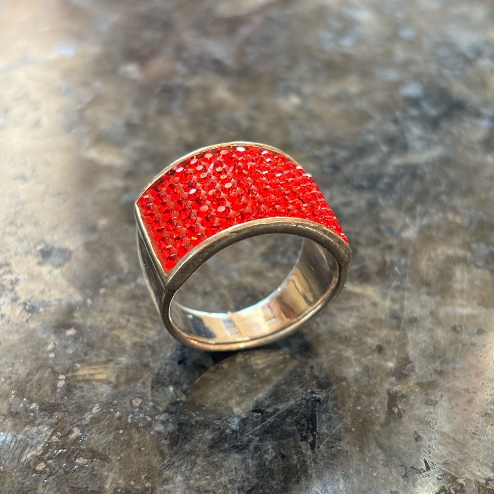 Swarovski Red Crystal Ring